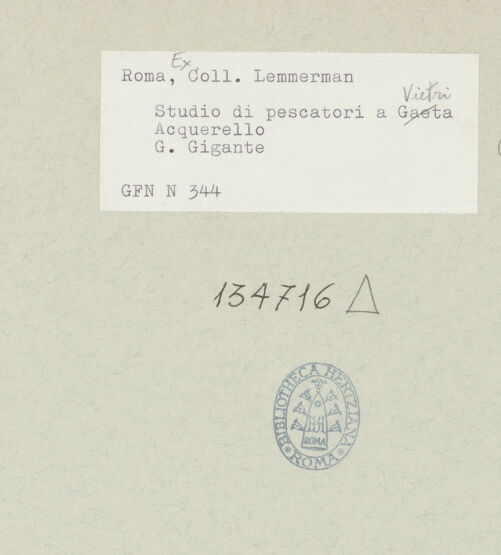 Rückseite von ICCD [https://rightsstatements.org/page/CNE/1.0/] Körper- und Gewandstudien nach Fischern aus Vietri - , bh134716_recto. Foto.