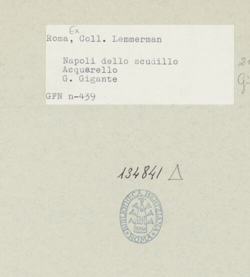 Rückseite von ICCD [https://rightsstatements.org/page/CNE/1.0/] Blick auf Neapel vom Scudillo - , bh134841_recto. Foto.