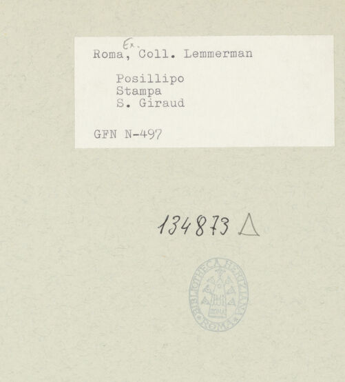 Rückseite von ICCD [https://rightsstatements.org/page/CNE/1.0/] Blick auf Posillipo vom "Marochiano" bis zur Schule des Vergil - , bh134873_recto. Foto.