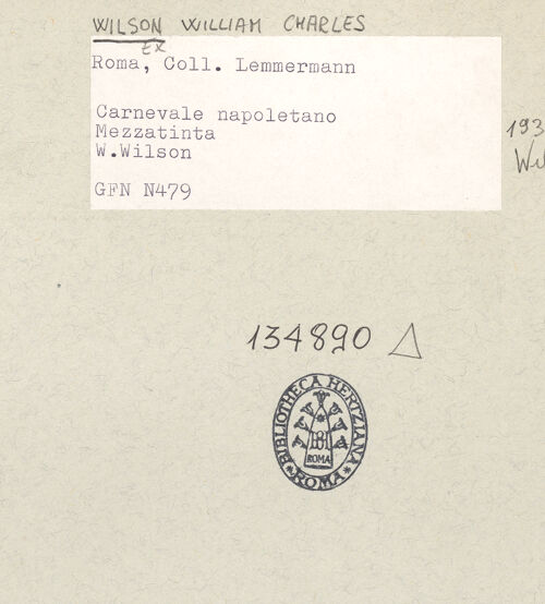 Rückseite von ICCD [https://rightsstatements.org/page/CNE/1.0/] Karnevalsszene in Neapel - , bh134890_recto. Foto.