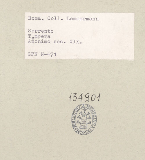 Rückseite von ICCD [https://www.deutsche-digitale-bibliothek.de/content/lizenzen/rv-ez/] Sorrent - Gesamtansicht, bh134901_recto. Foto.