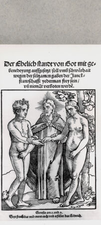 Rückseite von  [http://creativecommons.org/publicdomain/mark/1.0/] Adam und Eva - , bh136162. Foto.