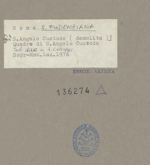 Rückseite von Sopr. Mon. Laz. [https://www.deutsche-digitale-bibliothek.de/content/lizenzen/rv-ez/] Der Schutzengel - , bh136274_recto. Foto.