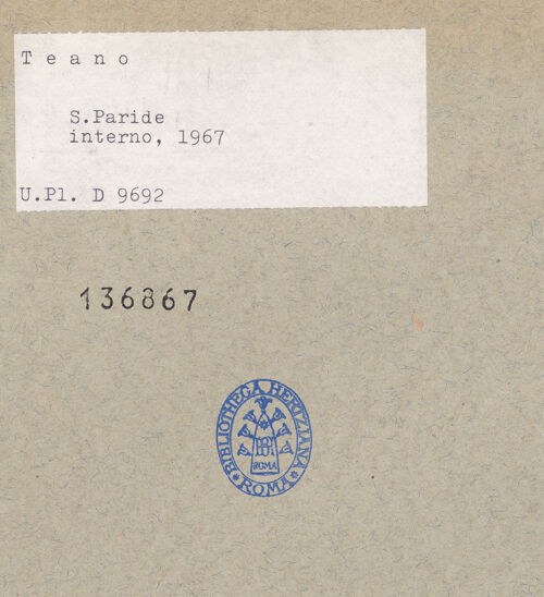 Rückseite von Bibliotheca Hertziana [https://www.deutsche-digitale-bibliothek.de/content/lizenzen/rv-fz/] San Paride - Blick zum Presbyterium, bh136867_recto. Foto.