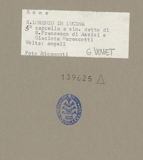 Rückseite von Rigamonti [http://creativecommons.org/licenses/by-nc-sa/4.0/] Gewölbedekoration mit Szenen aus dem Marienleben und musizierenden Engelnzwei Engel, einer Laute spielend - Gesamtansicht, bh139625_recto. Foto: Rigamonti, Franco.