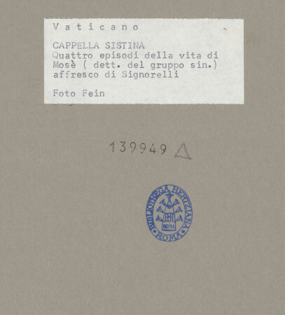 Rückseite von unbekannt [https://www.deutsche-digitale-bibliothek.de/content/lizenzen/rv-fz/] Szenen aus dem alten und neuen TestamentSzenen aus dem Leben von MosesLetzte Ereignisse im Leben von Moses: Testament und Tod Moses - Detail, Moses erinnert das Volk Israel an die Gesetze Gottes: junger Mann, bh139949_recto. Foto: Fein, Otto.