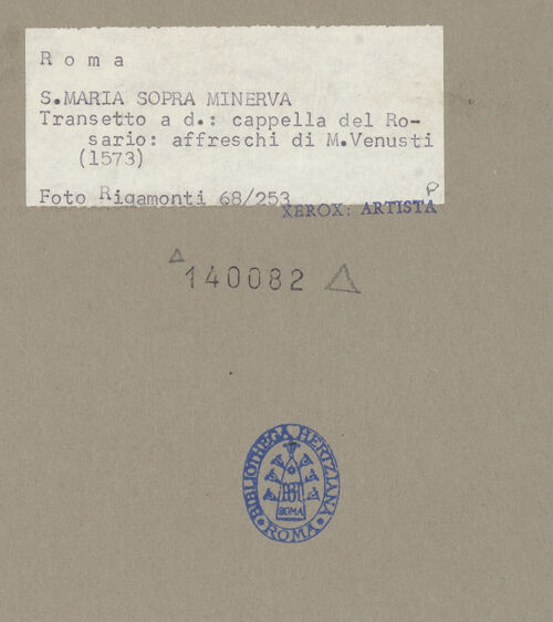 Rückseite von Bibliotheca Hertziana [https://www.deutsche-digitale-bibliothek.de/content/lizenzen/rv-fz/] Mysterien des Rosenkranzes - Gesamtansicht, bh140082_recto. Foto: Rigamonti, F..