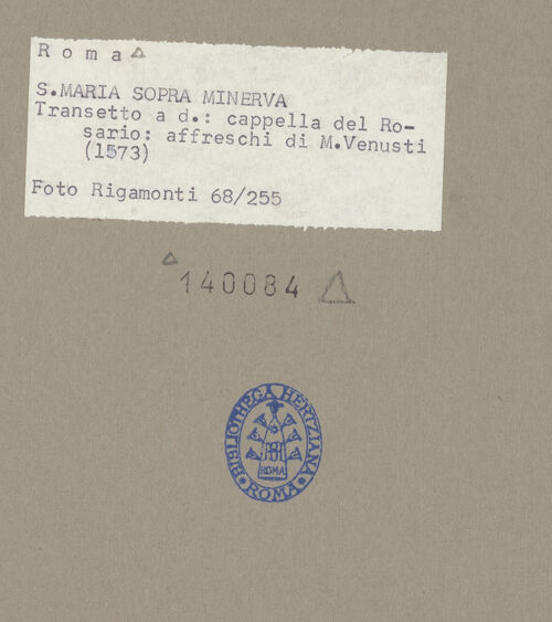 Rückseite von Bibliotheca Hertziana [https://www.deutsche-digitale-bibliothek.de/content/lizenzen/rv-fz/] Mysterien des Rosenkranzes - Detail, bh140084_recto. Foto: Rigamonti, F..