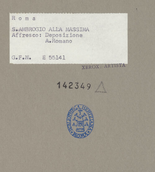 Rückseite von ICCD [https://www.deutsche-digitale-bibliothek.de/content/lizenzen/rv-ez/] Kreuzabnahme - Gesamtansicht, bh142349_recto. Foto.