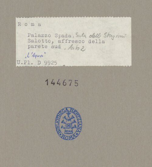 Rückseite von bh144675_recto