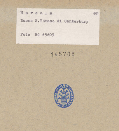 Rückseite von Luce [https://www.deutsche-digitale-bibliothek.de/content/lizenzen/rv-fz/] Duomo - Innenansicht in Richtung Presbyterium (nach dem Bombentreffer 1943), bh145708_recto. Foto.