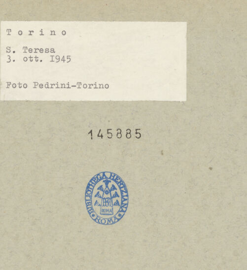 Rückseite von Pedrini, Augusto [https://www.deutsche-digitale-bibliothek.de/content/lizenzen/rv-fz/] Santa Teresa - Innenansicht nach den Bombentreffer (1943.10.03), bh145885_recto. Foto: Pedrini, Augusto.