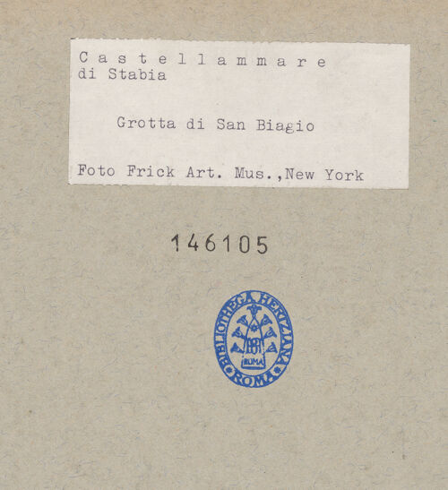 Rückseite von Frick Art Reference Library [https://www.deutsche-digitale-bibliothek.de/content/lizenzen/rv-ez/] FreskenzyklusErzengel Michael - Gesamtansicht, bh146105_recto. Foto.