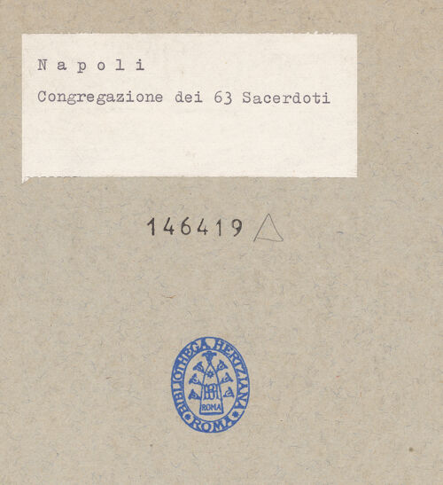 Rückseite von unbekannt [https://www.deutsche-digitale-bibliothek.de/content/lizenzen/rv-fz/] Palazzo della Congregazione dei 63 Sacerdoti - Detail des Portals, bh146419_recto. Foto.