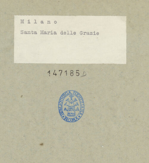 Rückseite von unbekannt [https://www.deutsche-digitale-bibliothek.de/content/lizenzen/rv-fz/] Santa Maria delle Grazie - Ansicht des Nordschiffes und der Vierung nach den Bombentreffern, bh147185_recto. Foto: Emmer.