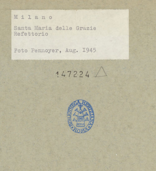 Rückseite von unbekannt [https://www.deutsche-digitale-bibliothek.de/content/lizenzen/rv-fz/] Santa Maria delle Grazie - Ansicht während der Restaurierung, bh147224_recto. Foto: Pennoyer.