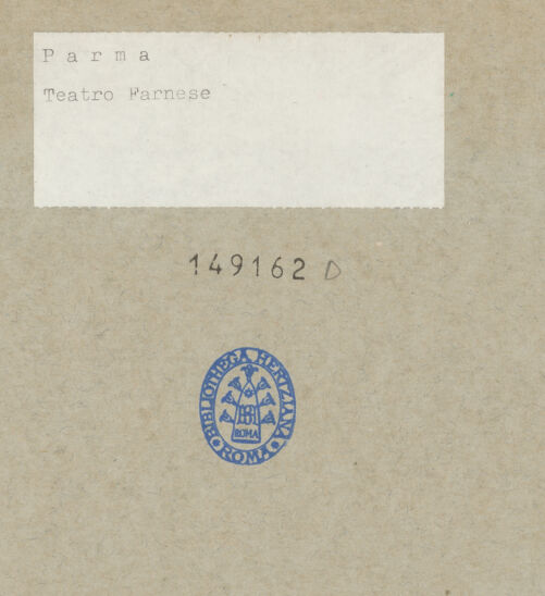 Rückseite von unbekannt [https://www.deutsche-digitale-bibliothek.de/content/lizenzen/rv-fz/] Palazzo della PilottaTeatro Farnese - Detail der linken Wand nach den Bombentreffer (13.5.1944), bh149162_recto. Foto.