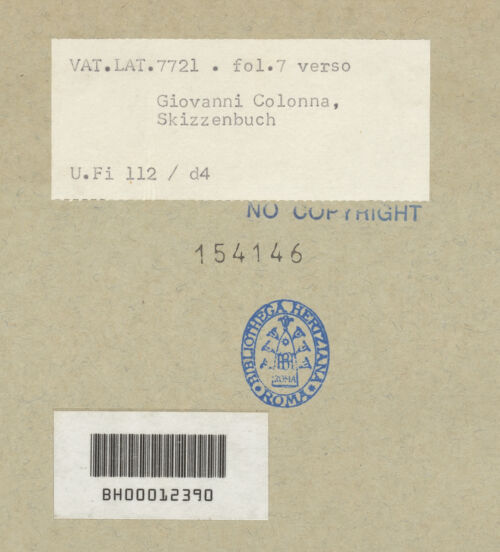 Rückseite von bh154146_recto