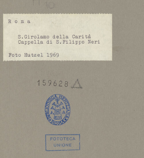 Rückseite von unbekannt [https://www.deutsche-digitale-bibliothek.de/content/lizenzen/rv-ez/] San Girolamo della CaritàCappella Antamoro - , bh159628_recto. Foto: Hutzel, Max.