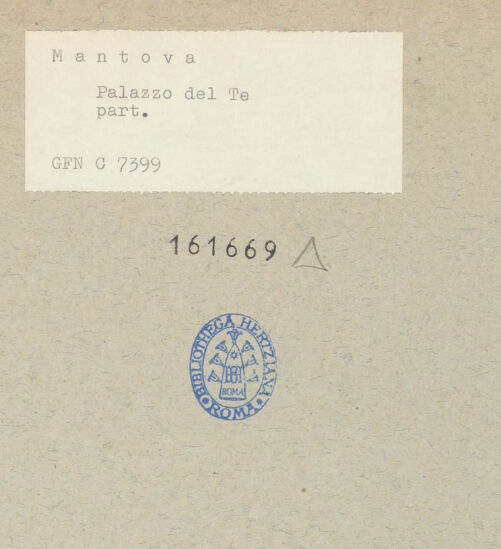 Rückseite von ICCD [https://www.deutsche-digitale-bibliothek.de/content/lizenzen/rv-ez/] Palazzo del TèNordfassade - Loggia, aus Nordosten, bh161669_recto. Foto.