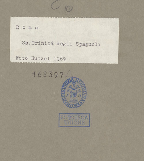 Rückseite von unbekannt [https://www.deutsche-digitale-bibliothek.de/content/lizenzen/rv-ez/] Santissima Trinità degli SpagnoliHauptraum - Kuppel, bh162397_recto. Foto: Hutzel, Max.