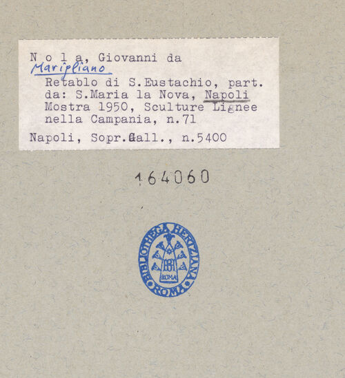 Rückseite von Sopr. BAS NA [https://www.deutsche-digitale-bibliothek.de/content/lizenzen/rv-ez/] Retabel des heiligen EustachiusVerkündigung - Engel, bh164060_recto. Foto.