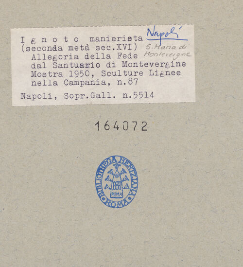 Rückseite von Sopr. BAS NA [https://www.deutsche-digitale-bibliothek.de/content/lizenzen/rv-ez/] Allegorie der Fides - Gesamtansicht, bh164072_recto. Foto.