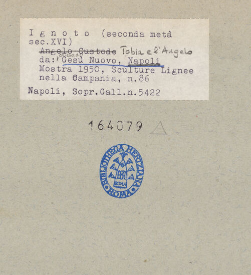 Rückseite von Sopr. BAS NA [https://www.deutsche-digitale-bibliothek.de/content/lizenzen/rv-ez/] Tobias und der Engel - Gesamtansicht, bh164079_recto. Foto.