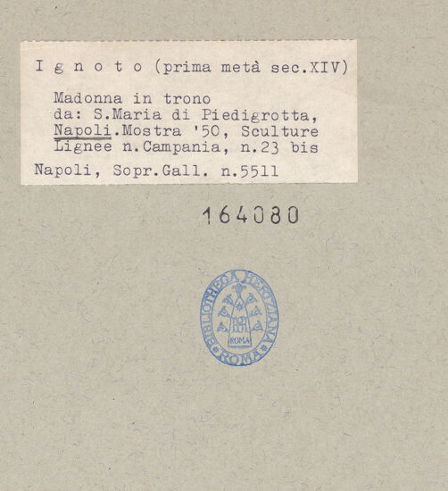 Rückseite von Sopr. BAS NA [https://www.deutsche-digitale-bibliothek.de/content/lizenzen/rv-ez/] Madonna - Gesamtansicht, bh164080_recto. Foto.