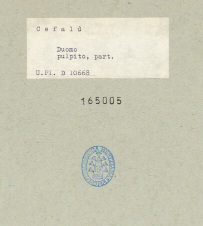 Rückseite von Bibliotheca Hertziana [https://www.deutsche-digitale-bibliothek.de/content/lizenzen/rv-fz/] Kanzel mit Orgel - Teilansicht, bh165005_recto. Foto.