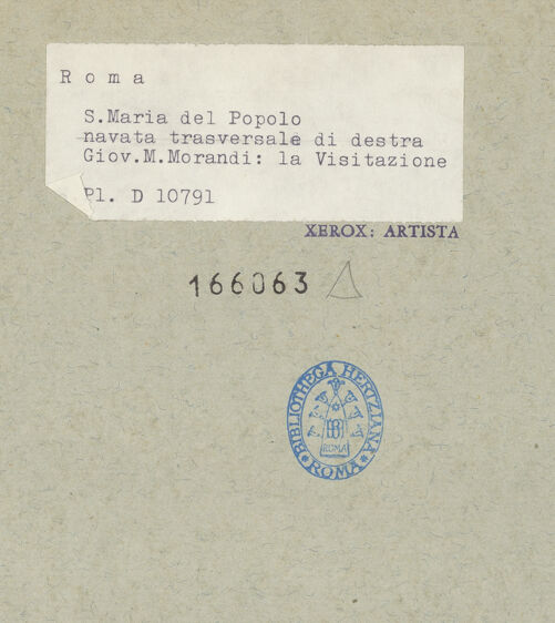 Rückseite von Bibliotheca Hertziana [https://www.deutsche-digitale-bibliothek.de/content/lizenzen/rv-fz/] HeimsuchungsaltarHeimsuchung - , bh166063_recto. Foto.