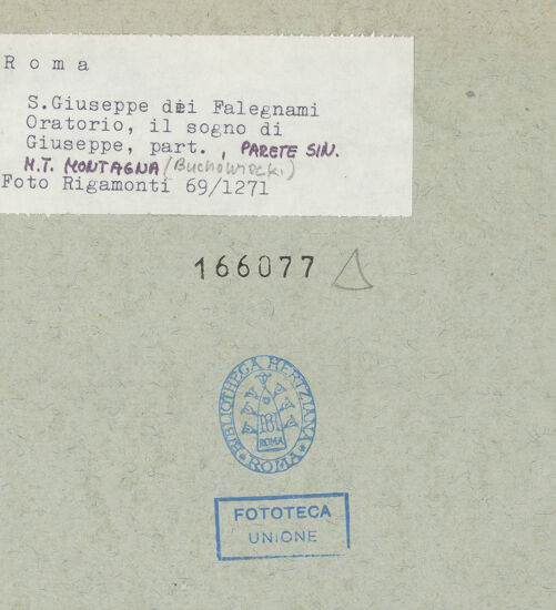 Rückseite von Rigamonti [https://www.deutsche-digitale-bibliothek.de/content/lizenzen/rv-fz/] Zyklus mit Szenen des alten und des neuen TestamentsTraum Josephs und Flucht nach Ägypten - Detail: Traum Josephs, Engel, bh166077_recto. Foto.