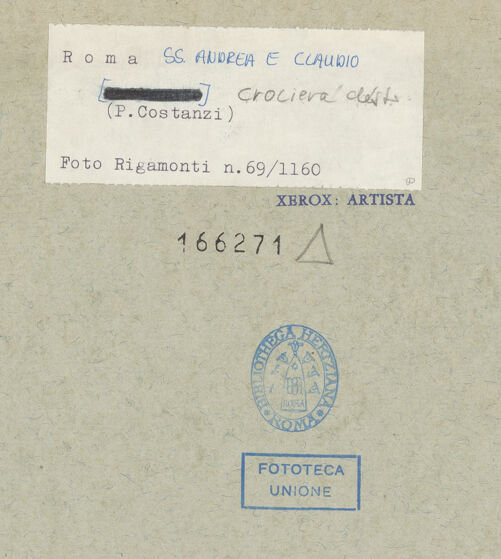 Rückseite von Bibliotheca Hertziana [https://www.deutsche-digitale-bibliothek.de/content/lizenzen/rv-fz/] Der heilige Karl Borromäus - Gesamtansicht, bh166271_recto. Foto: Rigamonti.