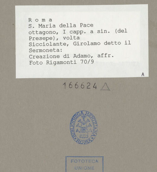 Rückseite von Rigamonti [https://www.deutsche-digitale-bibliothek.de/content/lizenzen/rv-fz/] Szenen aus der GenesisErschaffung Adams - , bh166624_recto. Foto.