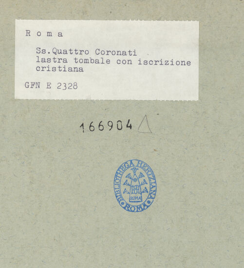 Rückseite von ICCD [https://www.deutsche-digitale-bibliothek.de/content/lizenzen/rv-ez/] Inschrift (ICUR, NS, 1, 1032) - Gesamtansicht, bh166904_recto. Foto.