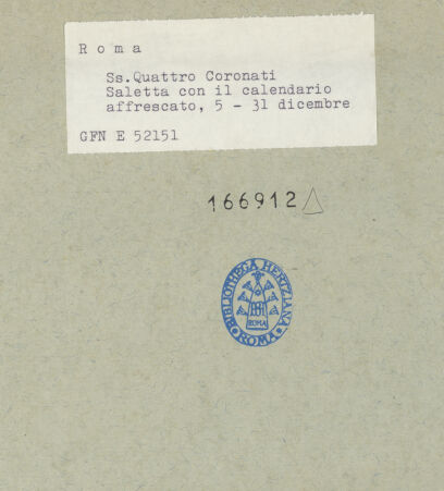 Rückseite von ICCD [https://www.deutsche-digitale-bibliothek.de/content/lizenzen/rv-ez/] Liturgischer Kalender - 5. bis 31. Dezember, bh166912_recto. Foto.