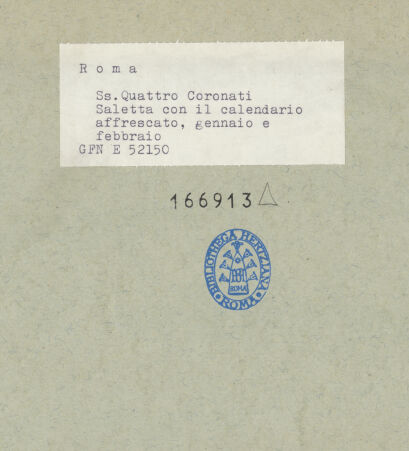 Rückseite von ICCD [https://www.deutsche-digitale-bibliothek.de/content/lizenzen/rv-ez/] Liturgischer Kalender - Monate Januar und Februar, bh166913_recto. Foto.