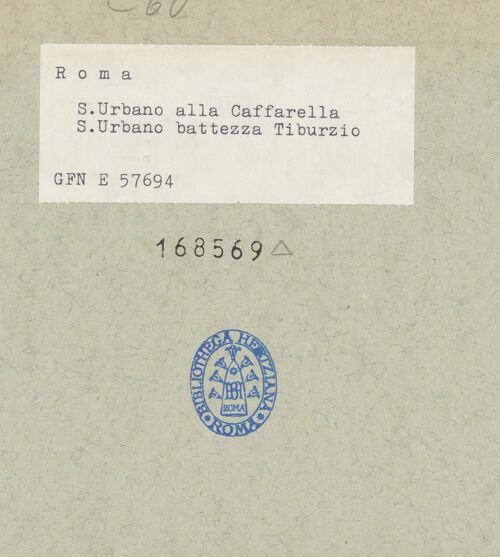 Rückseite von ICCD [https://rightsstatements.org/page/CNE/1.0/] Szenen aus dem Leben und der Passion Christi, verschiedene Märtyrer und Szenen aus der Vita der Heiligen Urban und CaeciliaVita der Heiligen Urban und Caecilia - Bekehrung und Taufe des Tiburtius, Detail: Taufe, bh168569_recto. Foto.