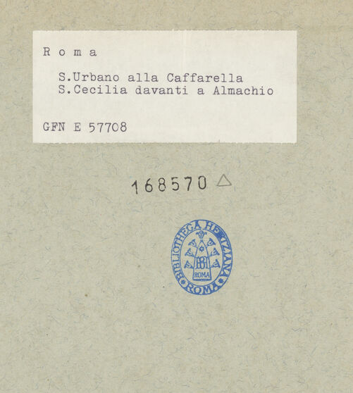 Rückseite von ICCD [https://rightsstatements.org/page/CNE/1.0/] Szenen aus dem Leben und der Passion Christi, verschiedene Märtyrer und Szenen aus der Vita der Heiligen Urban und CaeciliaVita der Heiligen Urban und Caecilia - Die heilige Caecilia vor Almachius, bh168570_recto. Foto.