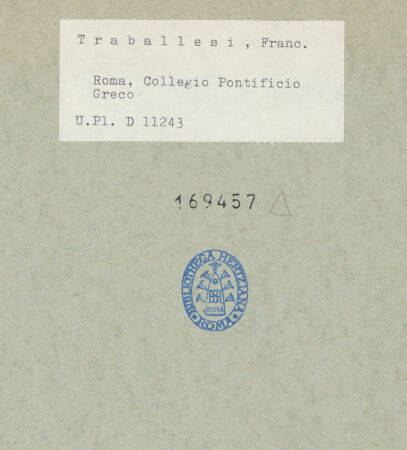 Rückseite von Bibliotheca Hertziana [https://www.deutsche-digitale-bibliothek.de/content/lizenzen/rv-fz/] Der Gekreuzigte - , bh169457_recto. Foto.