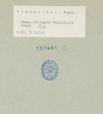 Rückseite von Bibliotheca Hertziana [https://www.deutsche-digitale-bibliothek.de/content/lizenzen/rv-fz/] Die zwölf Aposteldrei Apostel, darunter Petrus - , bh169461_recto. Foto.