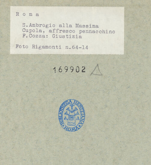 Rückseite von Bibliotheca Hertziana [https://www.deutsche-digitale-bibliothek.de/content/lizenzen/rv-fz/] Triumph der KardinaltugendenJustitia - Gesamtansicht, bh169902_recto. Foto: Rigamonti.