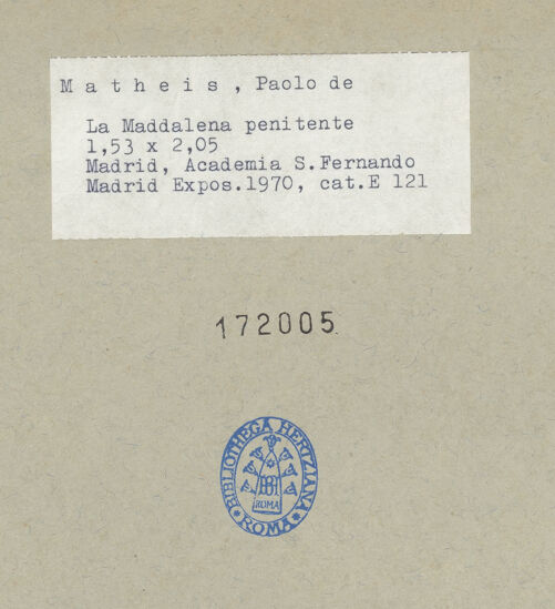 Rückseite von Getty Research Institute [https://www.deutsche-digitale-bibliothek.de/content/lizenzen/rv-ez/] Santa Maria della Rosa - Östliche Mittelschiffswand, Detail, bh172005_recto. Foto: Hutzel, Max.