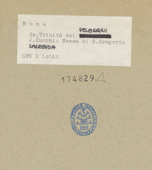 Rückseite von ICCD (GFN) [https://www.deutsche-digitale-bibliothek.de/content/lizenzen/rv-ez/] Gregorsmesse - Gesamtansicht, bh174829_recto. Foto.