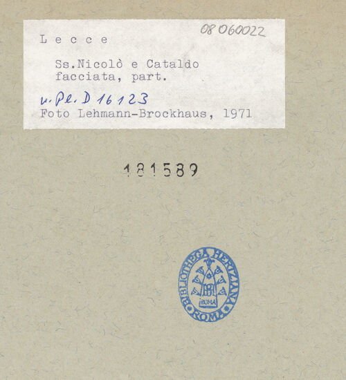 Rückseite von Bibliotheca Hertziana [https://www.deutsche-digitale-bibliothek.de/content/lizenzen/rv-fz/] Heilige des Olivetanerordens - Zwei Heilige aus dem Olivetanerorden (Erdgeschoss, Wandabschnitt rechts des Portals), bh181589_recto. Foto: Lehmann-Brockhaus, Otto.