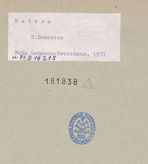 Rückseite von Bibliotheca Hertziana [https://www.deutsche-digitale-bibliothek.de/content/lizenzen/rv-fz/] San DomenicoWestfassade - Detail: Fensterrose, bh181838_recto. Foto: Lehmann-Brockhaus, Otto.