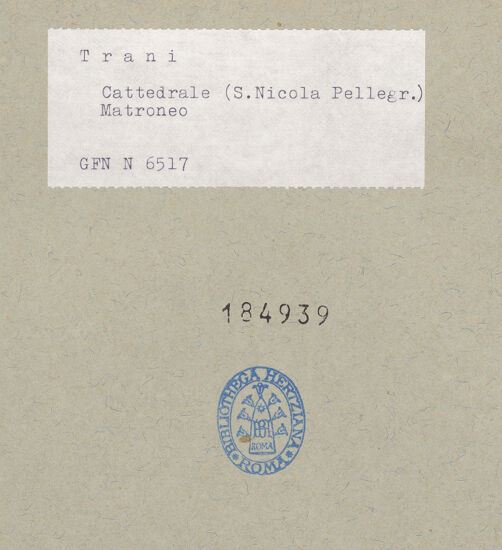 Rückseite von ICCD [https://www.deutsche-digitale-bibliothek.de/content/lizenzen/rv-ez/] Kapitelle der Empore - Kapitelle der Nordarkade, bh184939_recto. Foto.