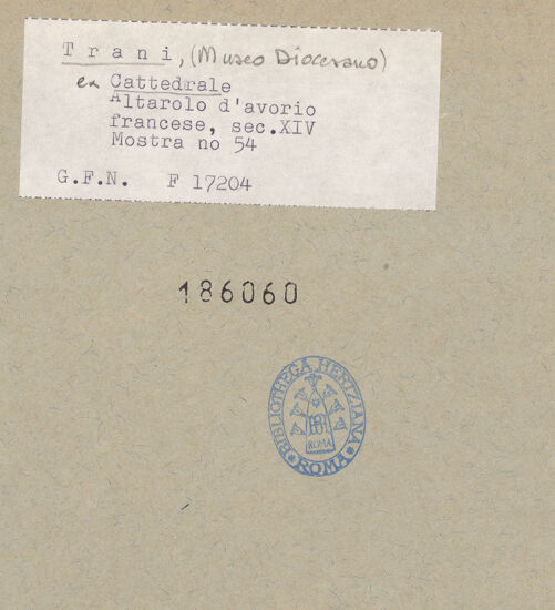 Rückseite von ICCD [https://www.deutsche-digitale-bibliothek.de/content/lizenzen/rv-ez/] Flügelaltar (Madonna, Heiligen und Szenen aus dem Leben von Maria) - Gesamtansicht, bh186060_recto. Foto.