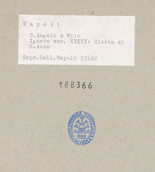 Rückseite von Sopr. BAS NA [https://www.deutsche-digitale-bibliothek.de/content/lizenzen/rv-ez/] Triumph der heiligen Anna - Gesamtansicht, bh188366_recto. Foto.