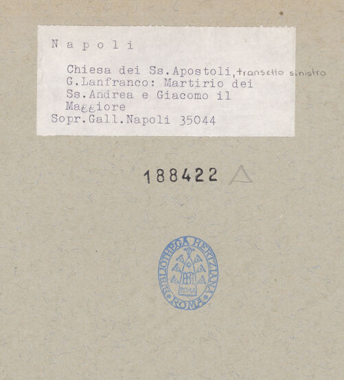 Rückseite von Sopr. BAS NA [https://www.deutsche-digitale-bibliothek.de/content/lizenzen/rv-ez/] Martyrium und Glorie der Apostel Andreas und Jakobus und Aposteln (oder Propheten)Martyrium der Apostel Andreas und Jakobus - Gesamtansicht, bh188422_recto. Foto.